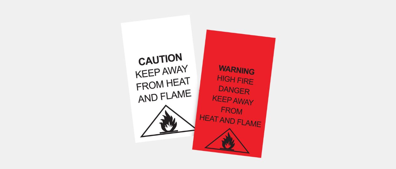fire hazard label