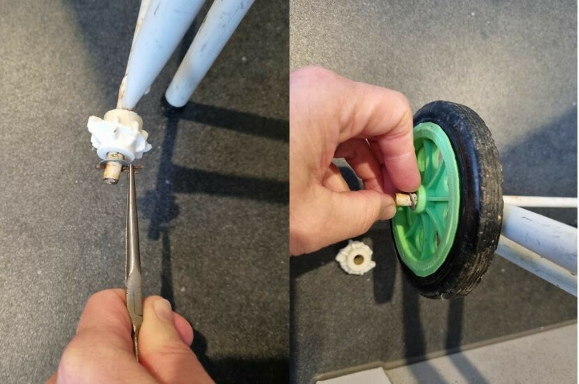 Attaching the wheel