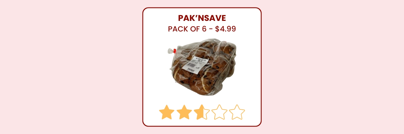 Pak'nsave chocolate hot cross buns.