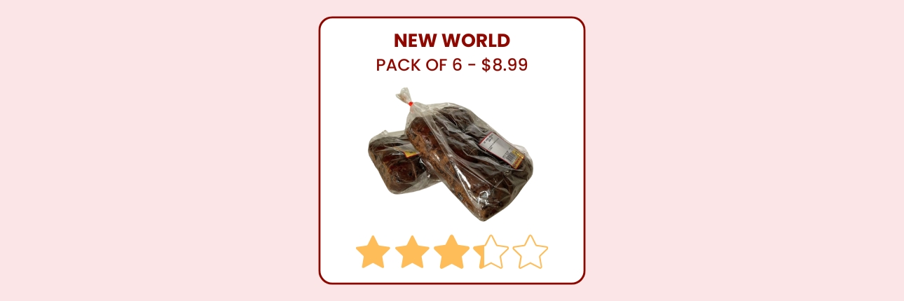 New World chocolate hot cross buns.