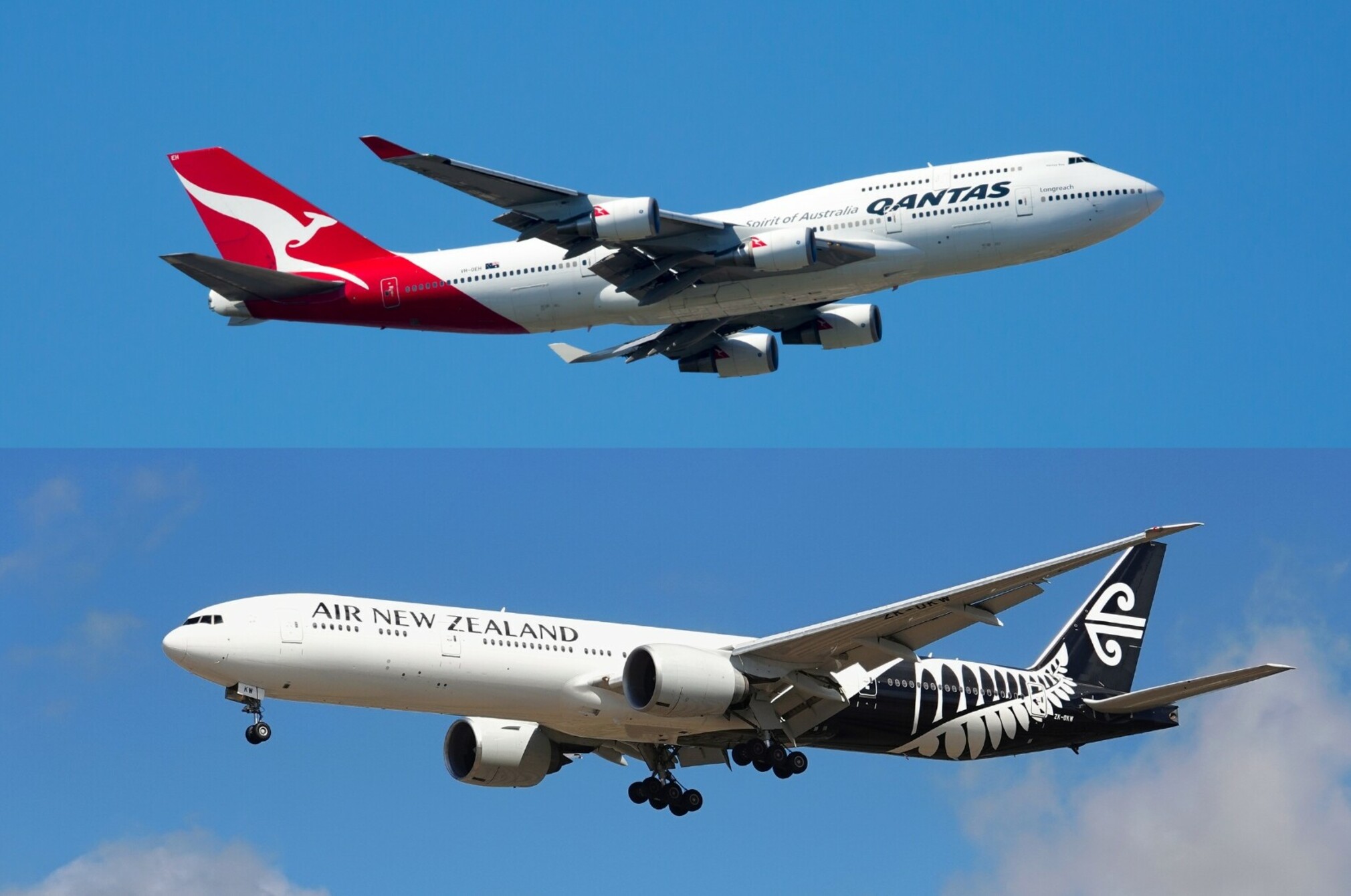 Qantas and air new zealand