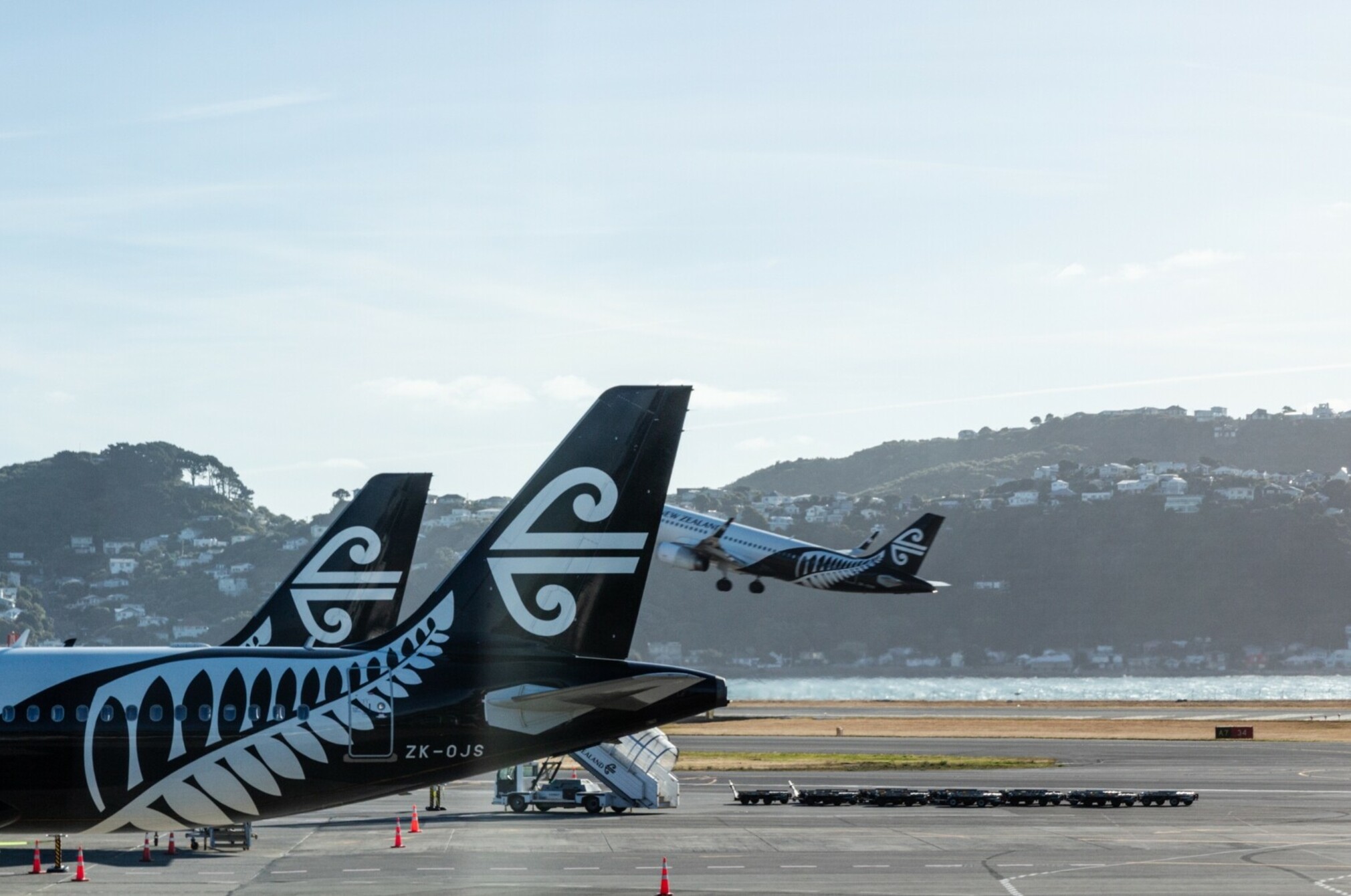 Planes at an airport.