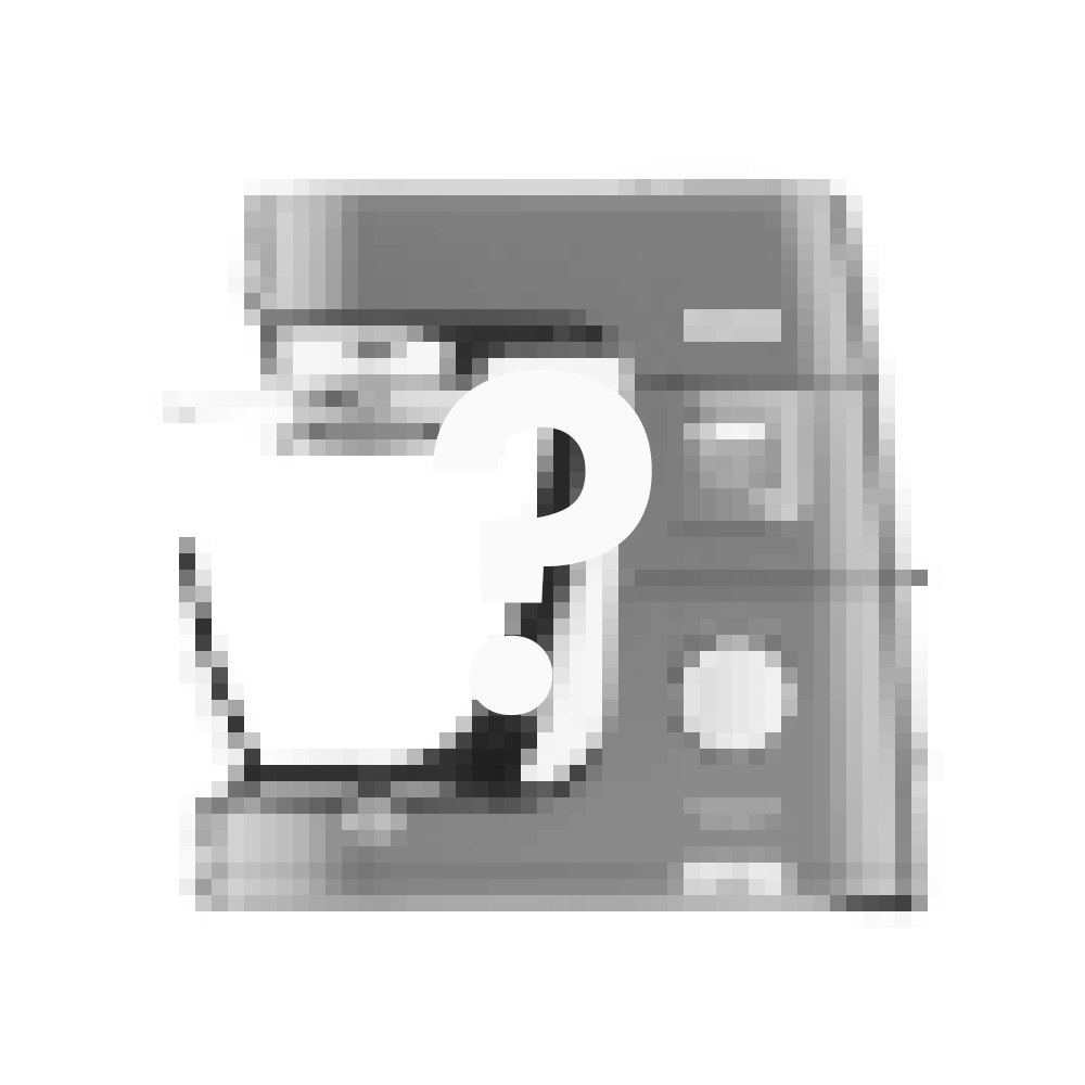Graphic of a mixer with question mark symbol. 