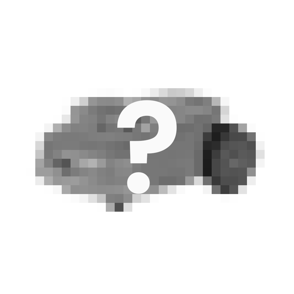 Graphic of robot lawn mower with question mark symbol. 