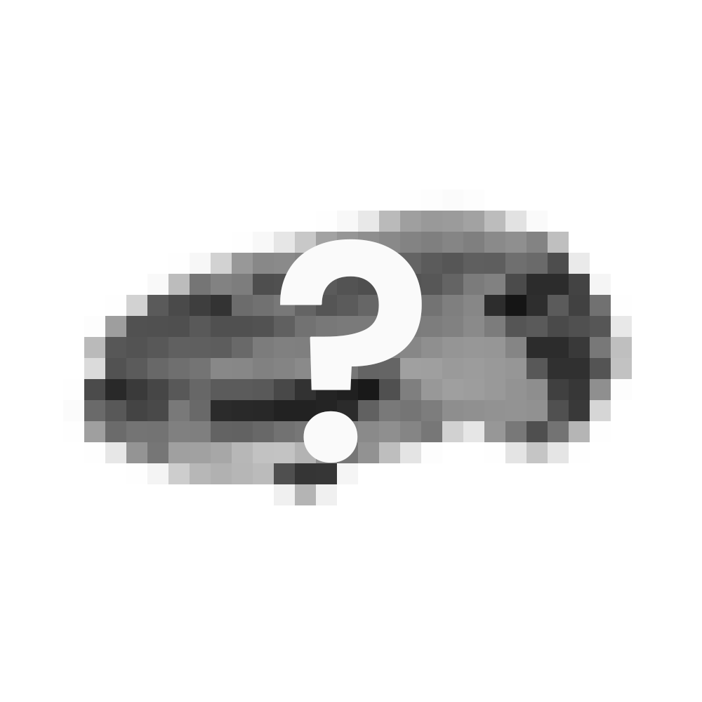 Graphic of robot lawn mower with question mark symbol. 