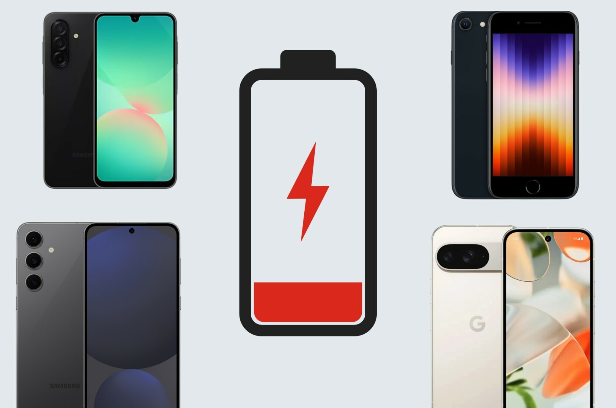 Phones with low battery