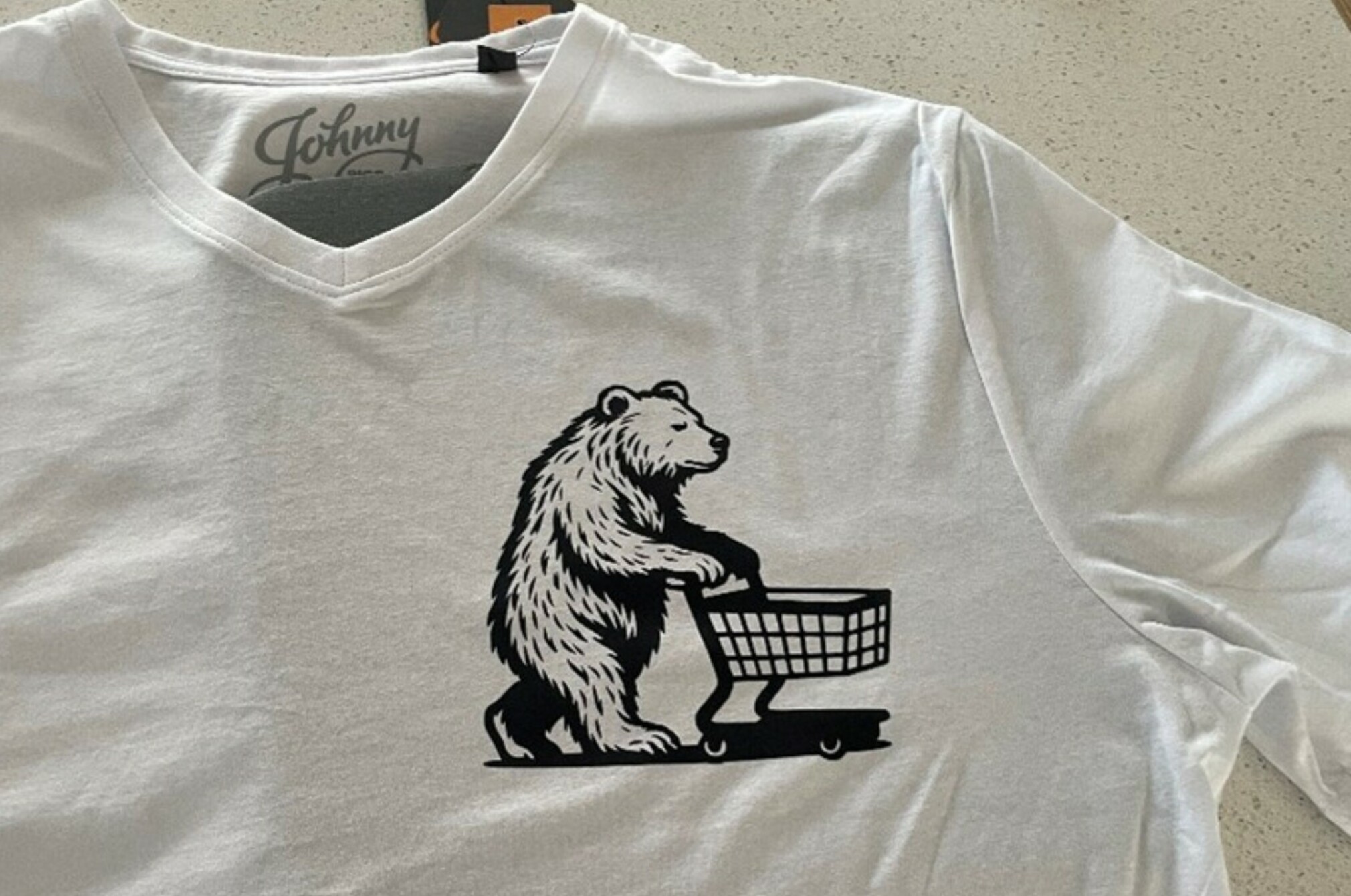 Bear design on shirt 1