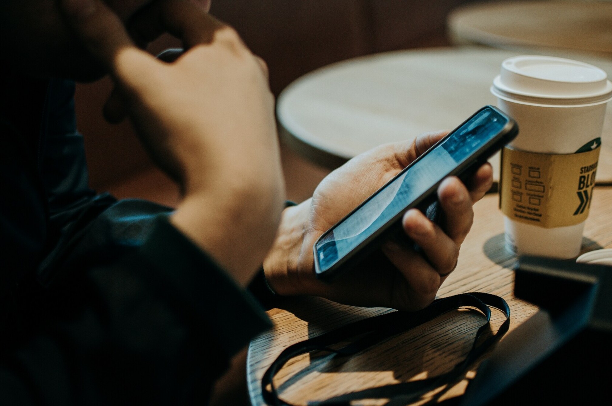 Man using mobile phone