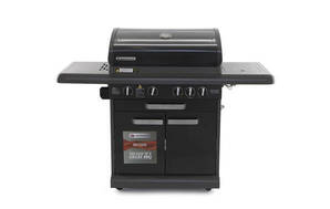 Boss 4 Burner BBQ with cabinet and side burner